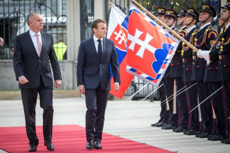 Andrej Kiska, Emmanuel Macron