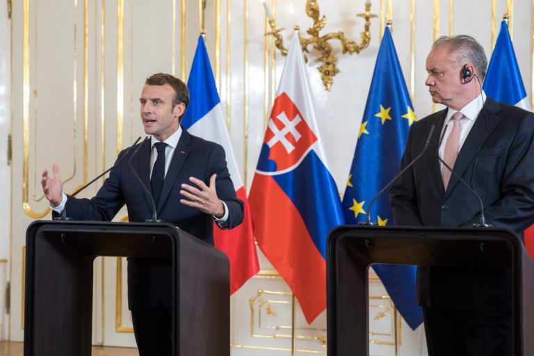 Andrej Kiska, Emmanuel Macron