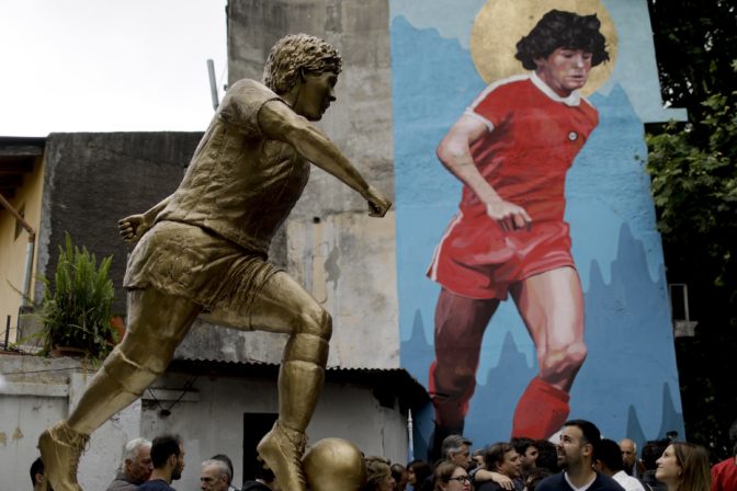 Argentina Maradona Statue