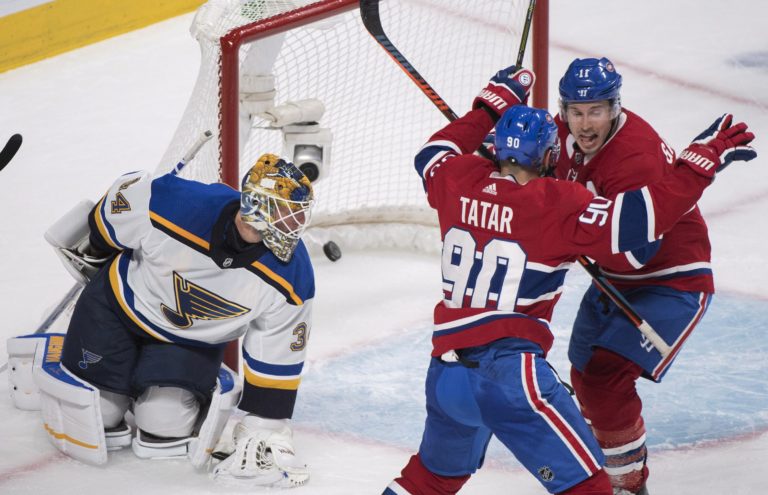 Brendan Gallagher (11), Tomáš Tatar, Jake Allen