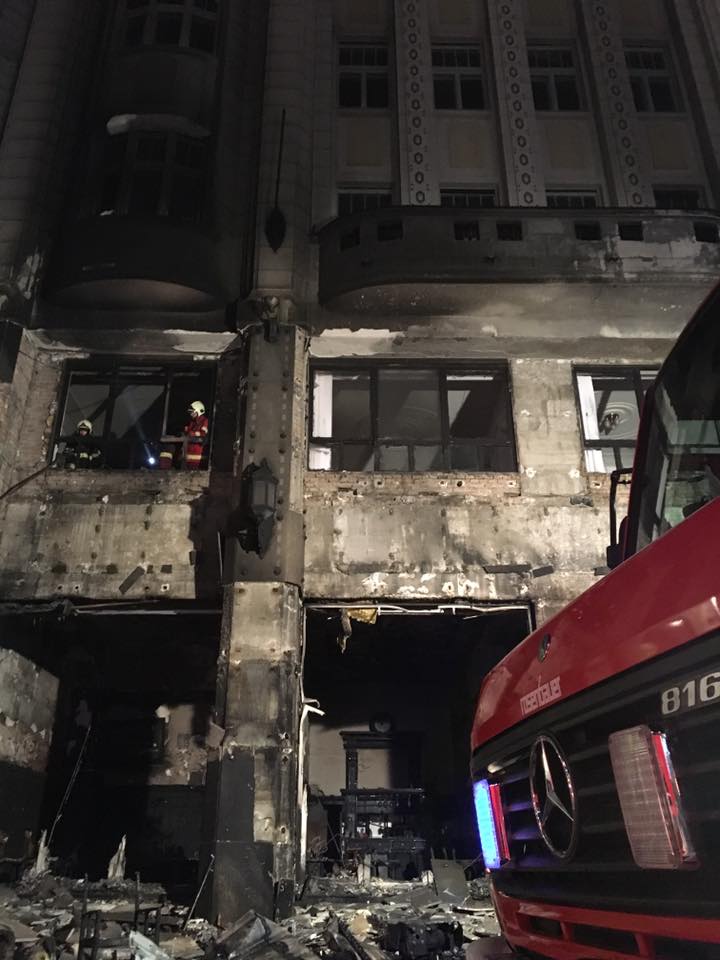 požiar - Vianočné trhy Bratislava