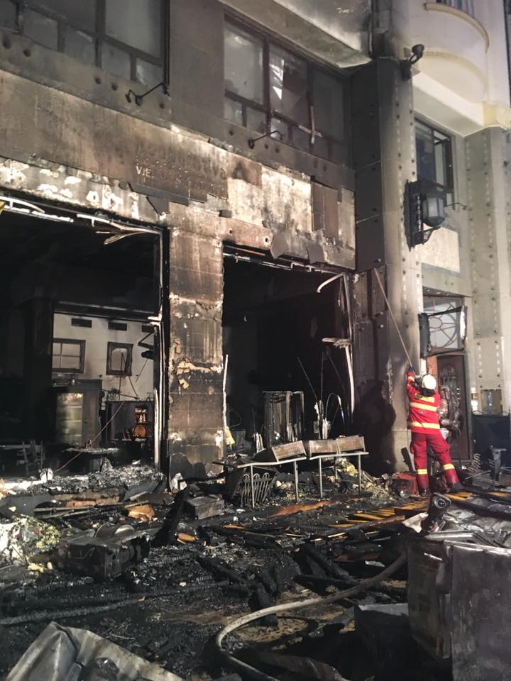 požiar - Vianočné trhy Bratislava