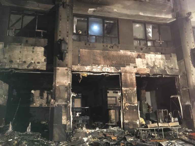 požiar - Vianočné trhy Bratislava