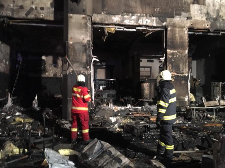 požiar - Vianočné trhy Bratislava