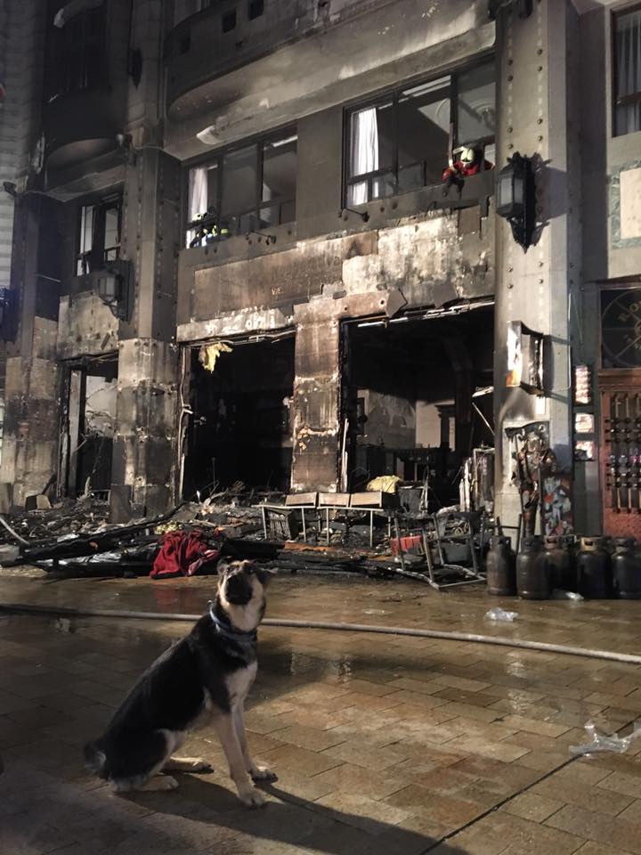 požiar - Vianočné trhy Bratislava