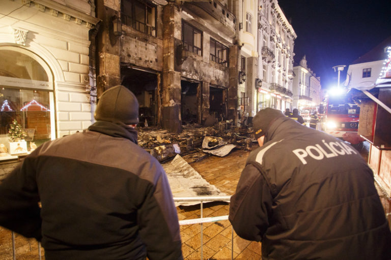 Požiar - Vianočné trhy Bratislava