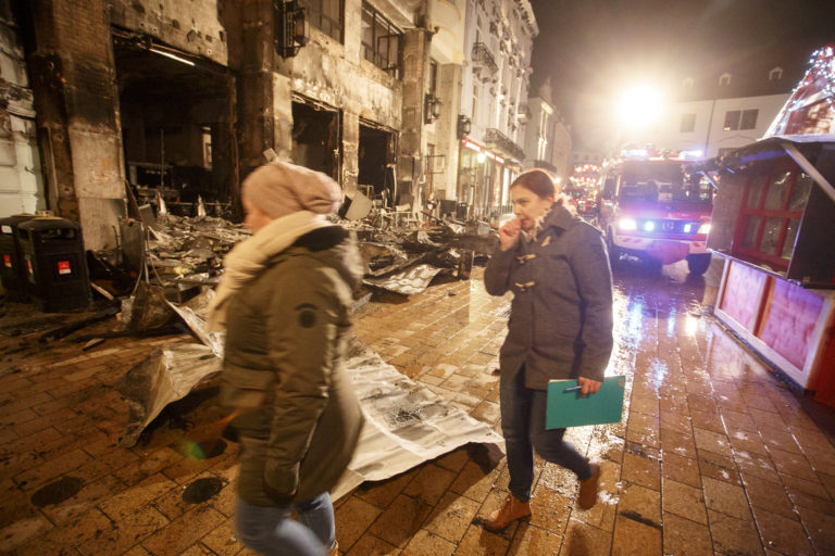 Požiar - Vianočné trhy Bratislava