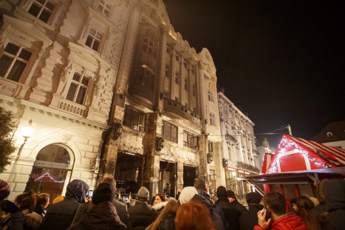Požiar - Vianočné trhy Bratislava