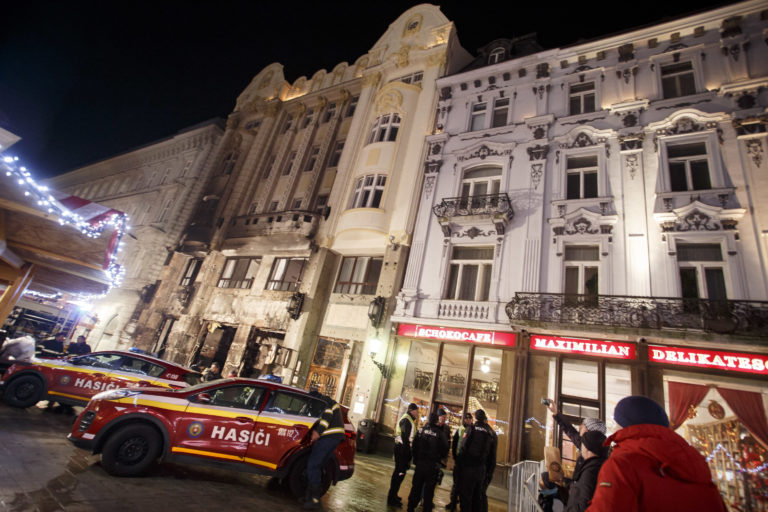 Požiar - Vianočné trhy Bratislava