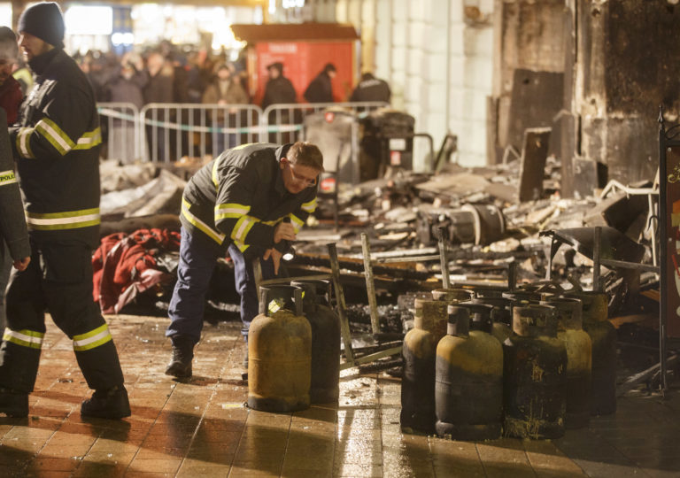 Požiar - Vianočné trhy Bratislava