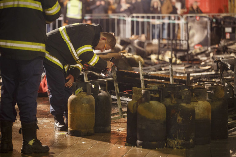 Požiar - Vianočné trhy Bratislava