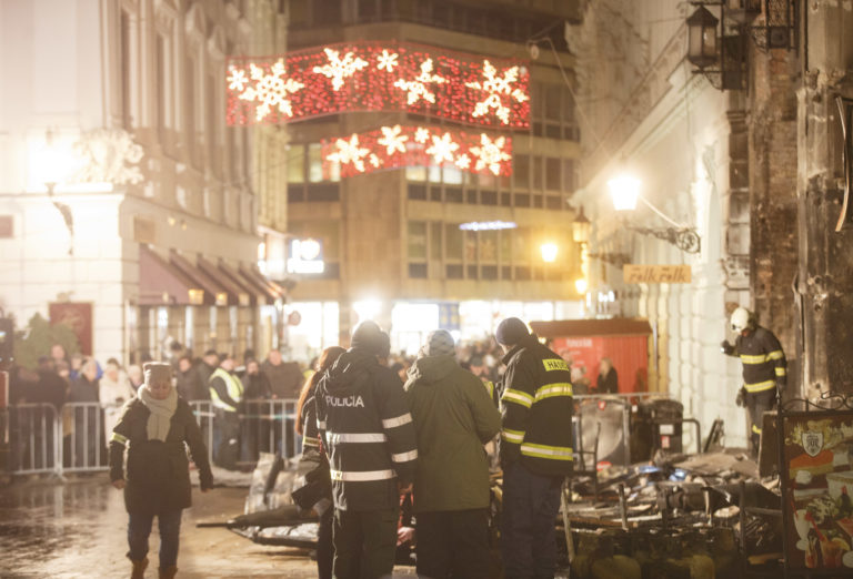 Požiar - Vianočné trhy Bratislava
