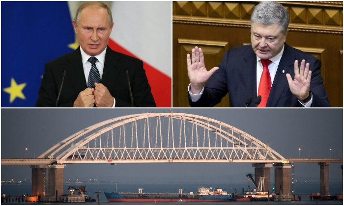 Vladimir Putin, Petro Porošenko, Kerč