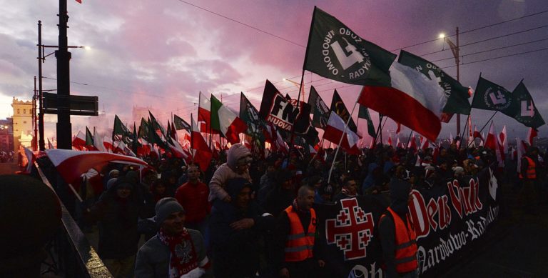 Poľsko, výročie nezávislosti, pochod nacionalistov