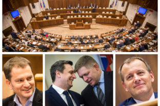 Igor Matovič, Andrej Danko, Robert Fico, Boris Kollár, volebný prieskum