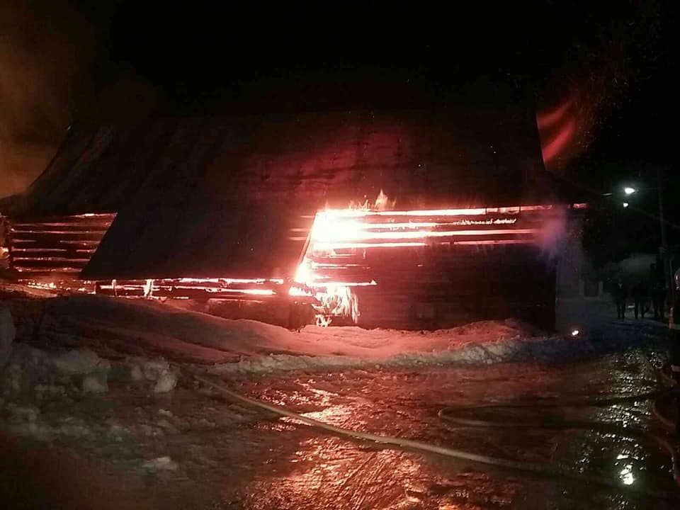 požiar, obec Sihla