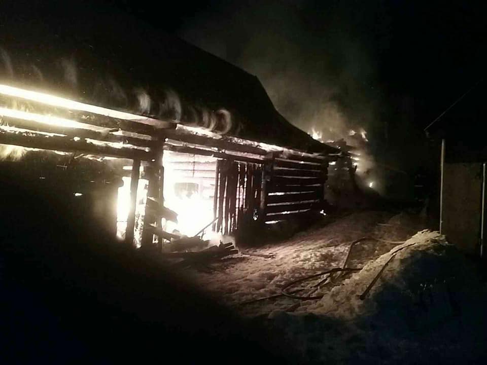 požiar, obec Sihla