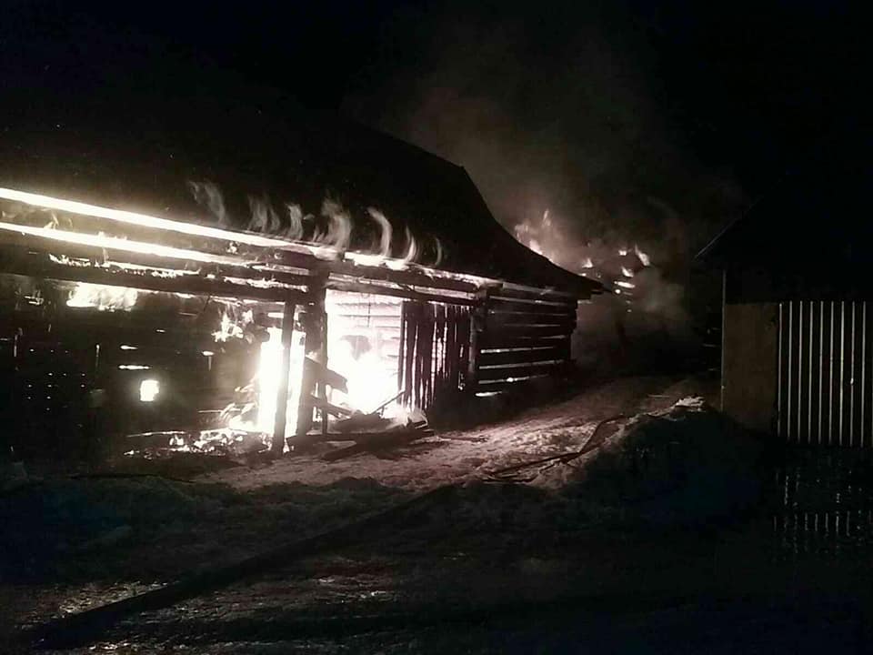 požiar, obec Sihla