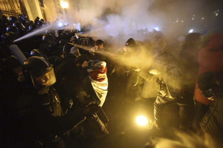 Budapešť, protest