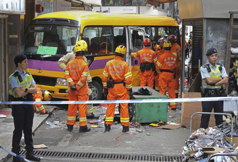 Hong Kong, nehoda autobusu
