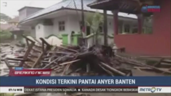 Indonézia, výbuch sopky, tsunami, cunami