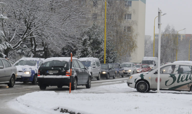 Prešov, cesty, sneh