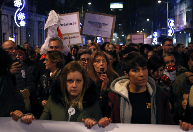 Srbsko, protest, protesty, Aleksandar Vučič