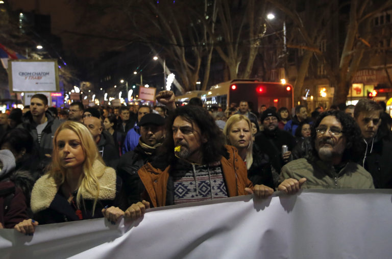 Srbsko, protest, protesty, Aleksandar Vučič