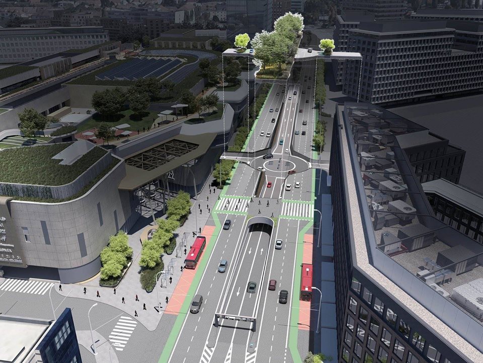 Projekt výstavby autobusovej stanice a rekonštrukcie ulice Mlynske nivy. Foto: facebook.com.