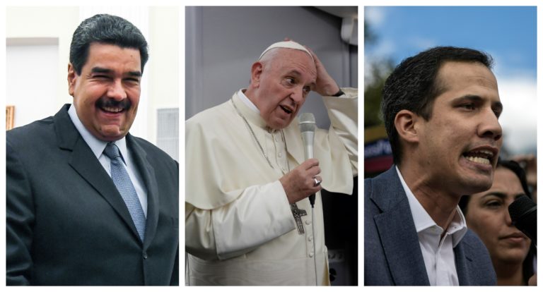 pápež František, Juan Guaidó, Nicolas Maduro