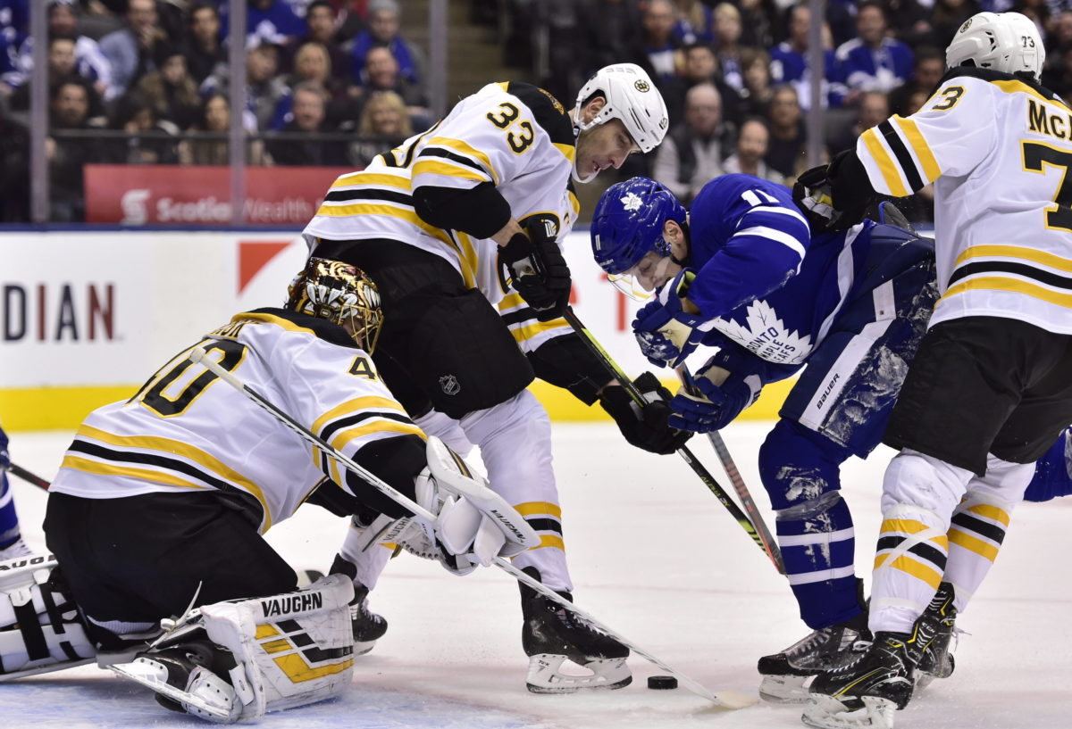 Zdeno Chára, Tuukka Rask, Charlie McAvoy