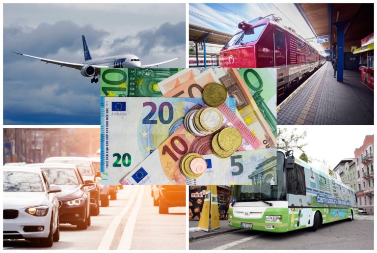 Cestovanie, doprava, vlak, autobus, lietadlo, auto