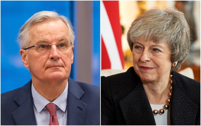 Michel Barnier, Theresa Mayová