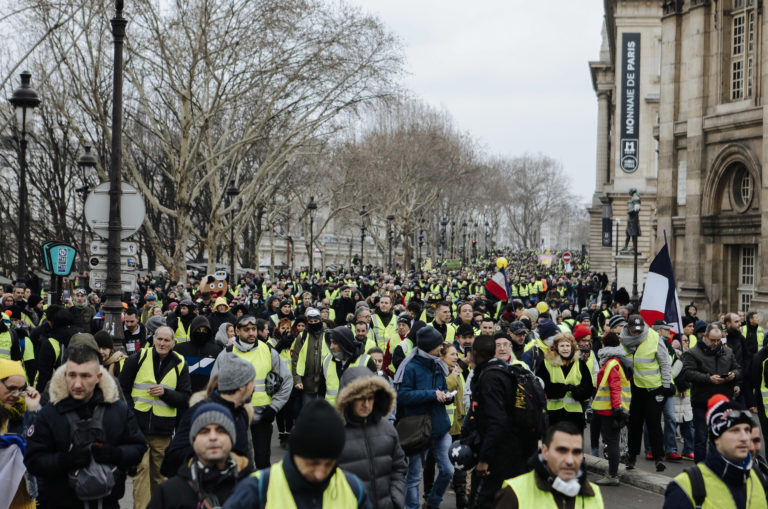 Protest, žlté vesty, Emmanuel Macron, Francúzsko