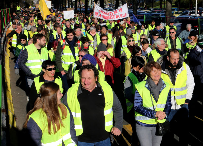 Protest, žlté vesty, Emmanuel Macron, Francúzsko