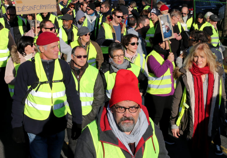Protest, žlté vesty, Emmanuel Macron, Francúzsko