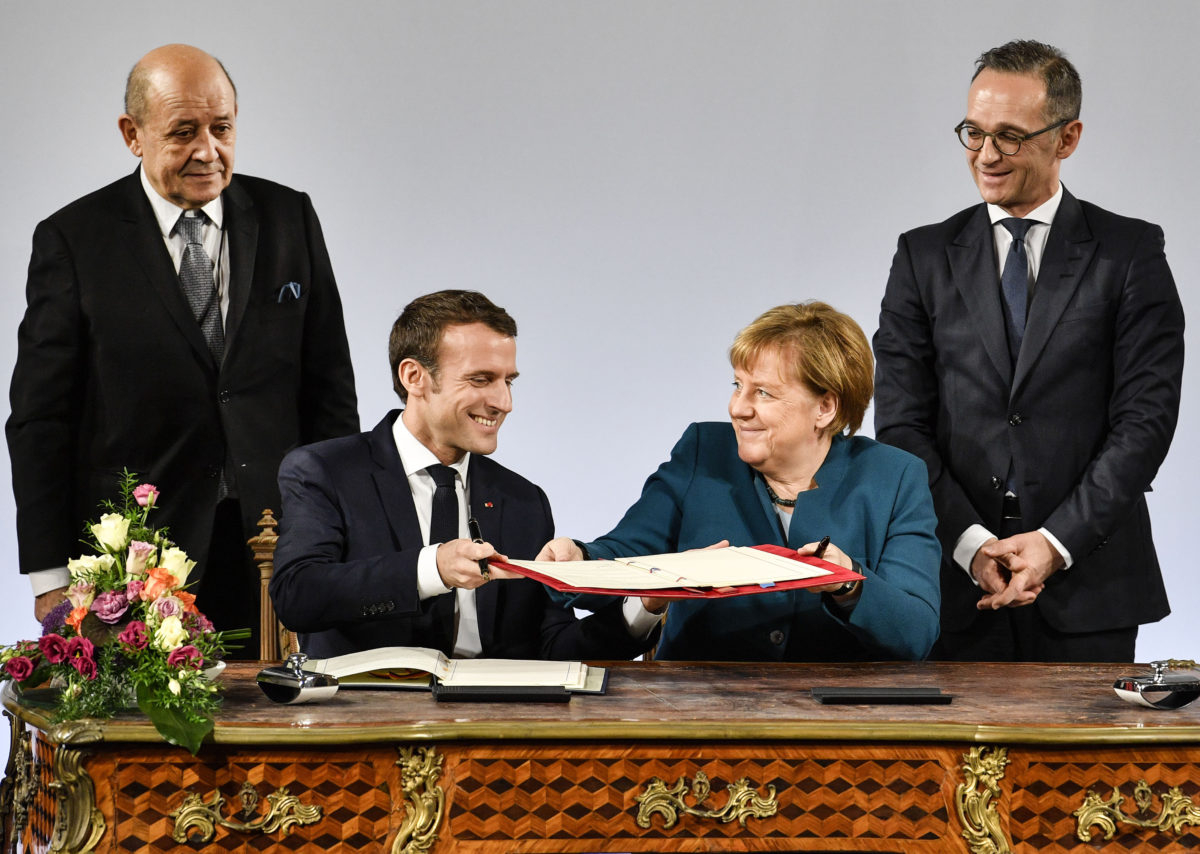 Angela Merkelová, Emmanuel Macron