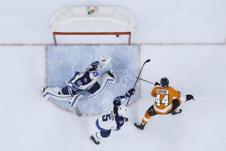 Phil Varone, Dmitry Kulikov, Laurent Brossoit