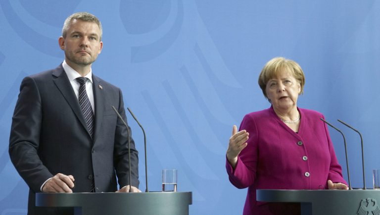 Peter Pellegrini, Angela Merkelová