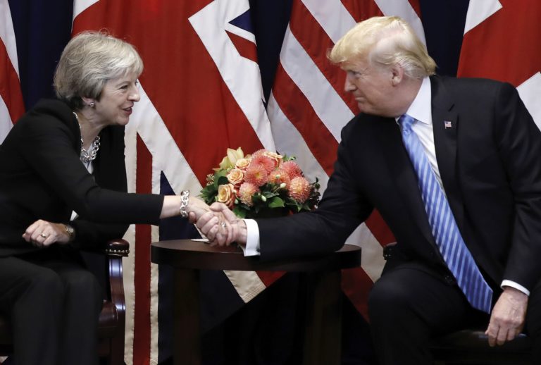 Theresa Mayová, Donald Trump