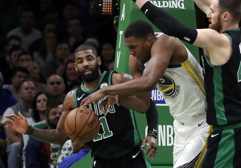 Kevon Looney, Kyrie Irving, Aron Baynes, NBA
