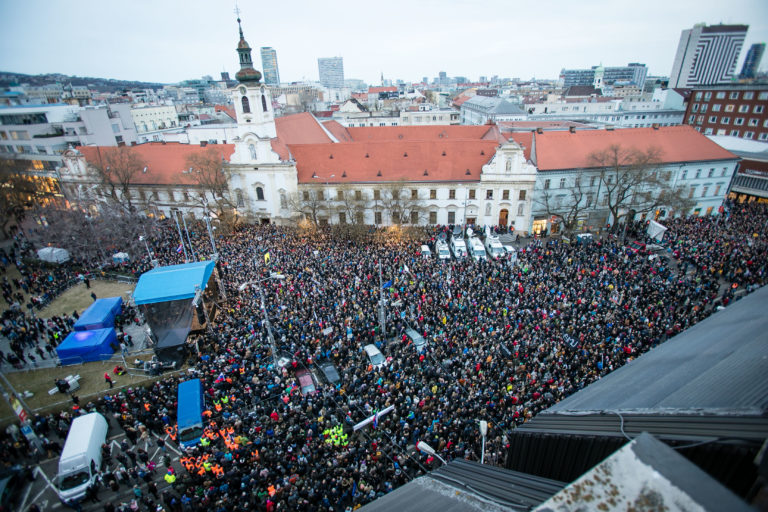 ZHROMAŽDENIE: Za slušné Slovensko v Bratislave