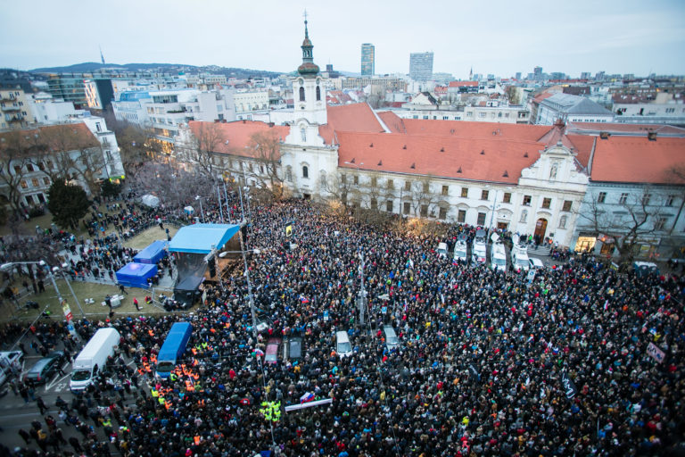 ZHROMAŽDENIE: Za slušné Slovensko v Bratislave
