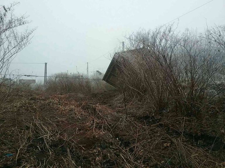 Vykoľajený vlak v Krompachoch