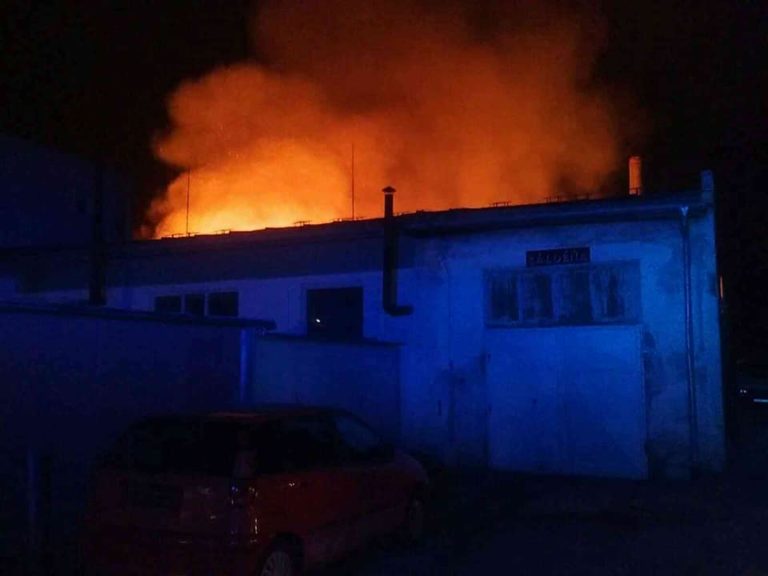 Bánovce nad Bebravou, požiar výrobnej haly