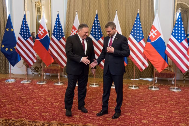 Mike Pompeo, Peter Pellegrini