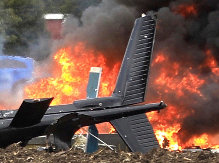 helikoptéra, havária