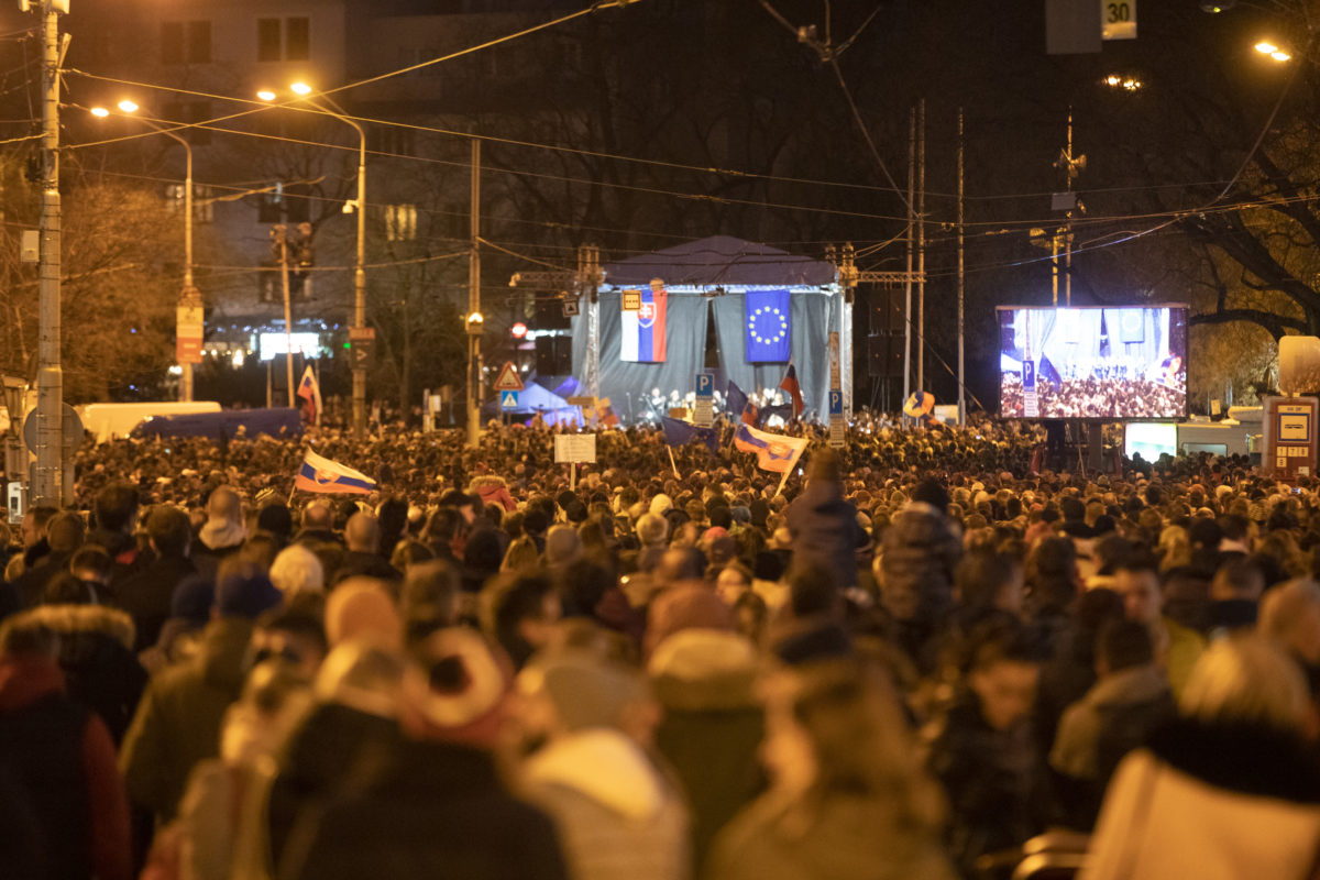 ZHROMAŽDENIE: Za slušné Slovensko v Bratislave