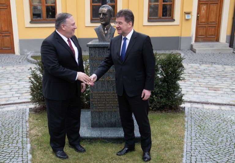 Mike Pompeo, Miroslav Lajčák