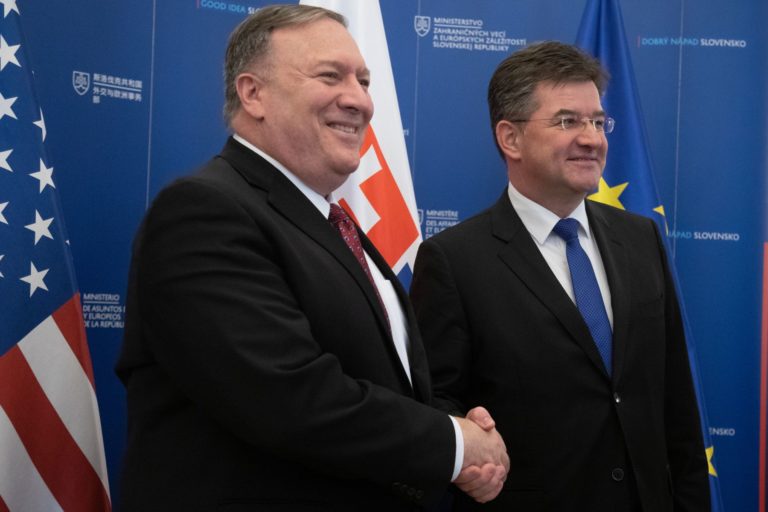 Mike Pompeo, Miroslav Lajčák